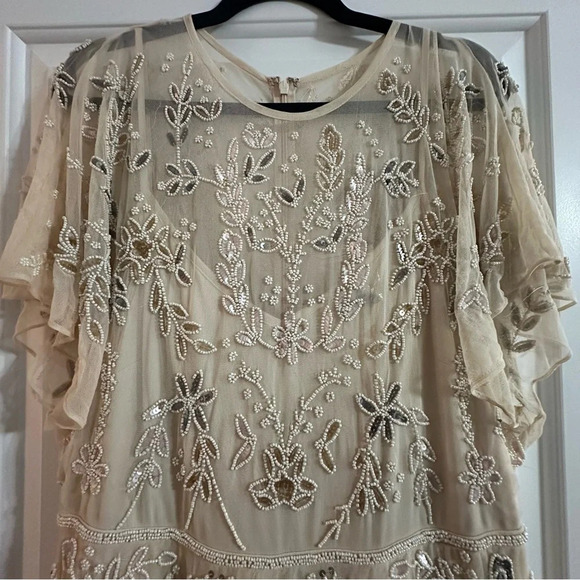 NWT Anthropologie Mac Duggal Evonna Dress 14 Wedding Mother of the Bride Ivory - Picture 6 of 16